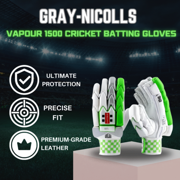 Gray-Nicolls Vapour 1500 Cricket Batting Gloves: Superior Protection, Grip, and Style for Enhanced Batting Performance - Image 8